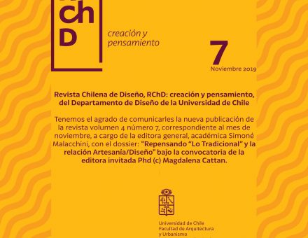 Revista Chilena de Diseño, RChD: creación y pensamiento, del Departamento de Diseño de la Universidad de Chile